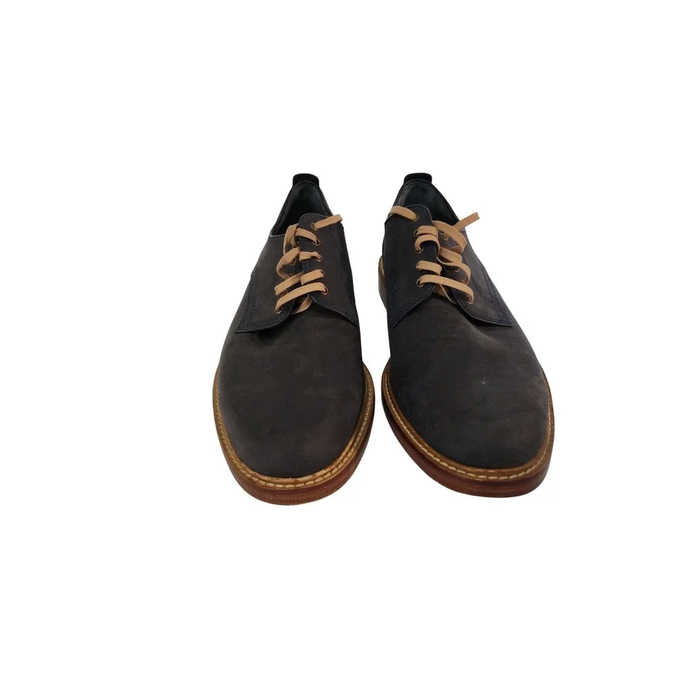 Cole Haan Grand.OS Mens Navy Blue Nubuck Plain Toe Derby Shoes C25105 Size 9.5 M